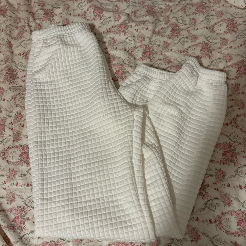 SHEIN White Textured Joggers